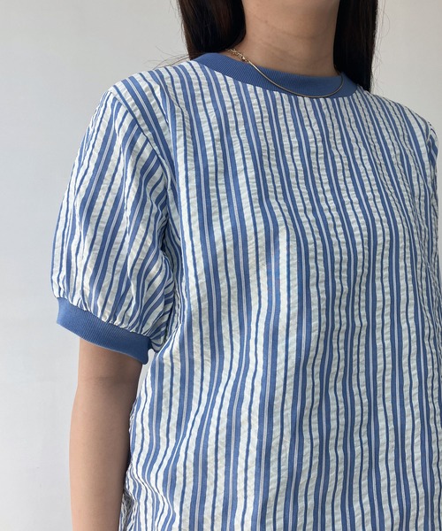 AS KNOW tシャツ ○裾マルっと サイドボタンリブ半袖プル