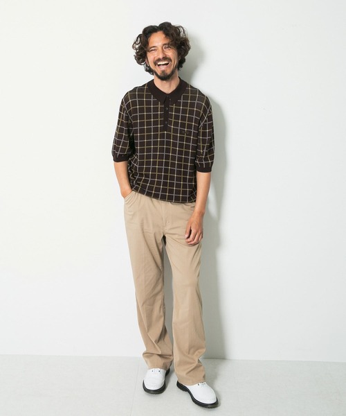 URBAN RESEARCH Sonny Label ポロシャツ OOPS チェック柄ニット