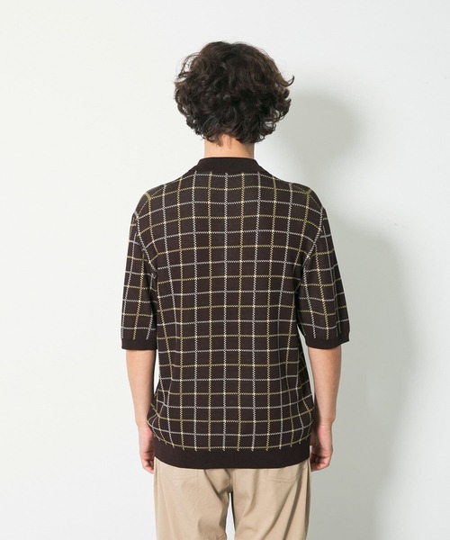 URBAN RESEARCH Sonny Label ポロシャツ OOPS チェック柄ニット