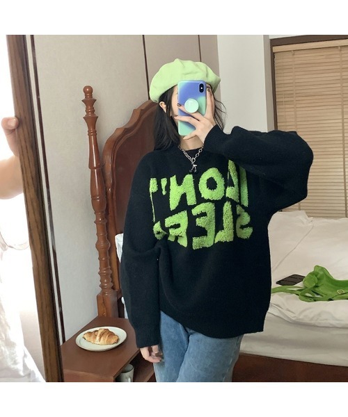 「SpRay」 長袖ニット FREE ブラック レディース_画像3