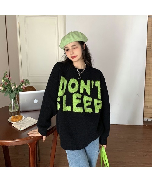 「SpRay」 長袖ニット FREE ブラック レディース_画像4