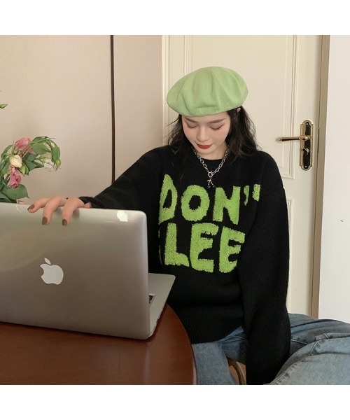 「SpRay」 長袖ニット FREE ブラック レディース_画像7