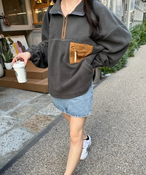 「nemne store」 ブルゾン MEDIUM ベージュ レディース_画像4