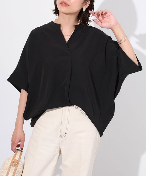 ブラウス シャツ フラッフィーガーゼスキッパーシャツ レディース Bonjour Sagan ブラウス シャツ フラッフィーガーゼスキッパー