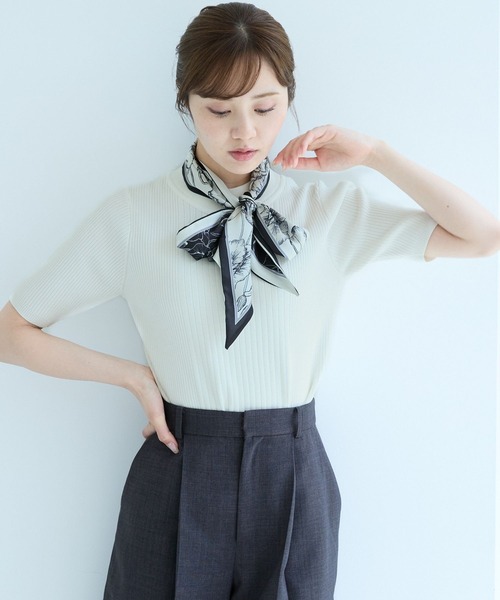 20AW Nanushka ニット Magnus - Mesh-Jersey Turtleneck Top - Anthracite – Nanushka