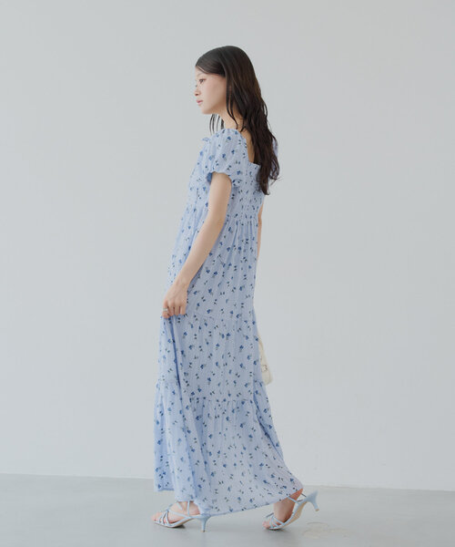 ☆人気☆【 】☆ロングスリーブ 2IN1 ワンピー.ス☆ Chico ワンピース 2wayスリーブフラワーロングワンピース