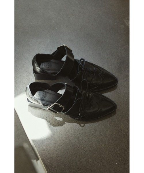 RIM.ARK パンプス Wing tip Strap shoes ウィングチップストラップ