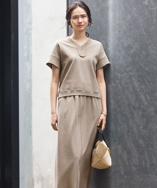 tシャツ 「SLOW/WEB限定」ラスティックテリー Vネック カットソー レディース SLOW/WEB限定】ラスティックテリー Vネック カットソー / 23区