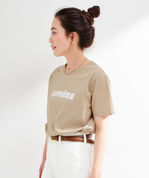 tシャツ 「WEB限定」 汗染み防止加工フロッキーロゴTEE レディース WEB限定】 汗染み防止加工フロッキーロゴTEE | DOUDOU(ドゥドゥ