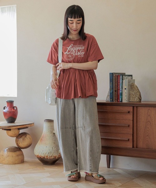 tシャツ フレアヘムプリントＴシャツ レディース | niko and… | 12
