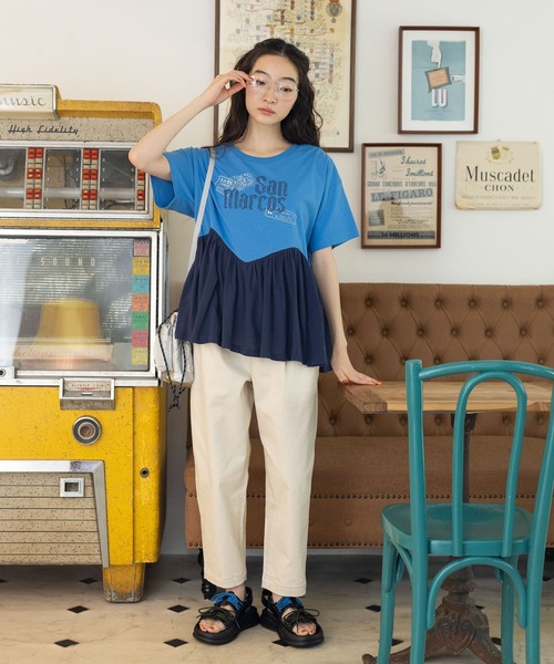 tシャツ フレアヘムプリントＴシャツ レディース | niko and… | 16