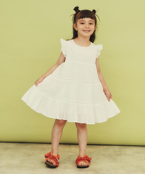 THE SHOP TK ワンピース 「120−150」ティアードワンピース/洗える