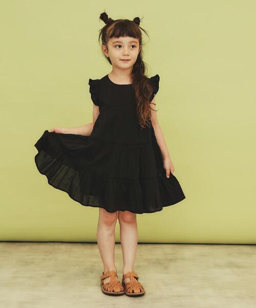 THE SHOP TK ワンピース 「120−150」ティアードワンピース/洗える