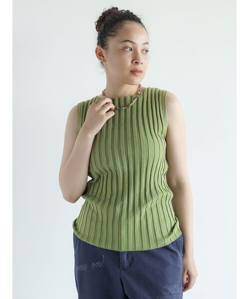 ニット セーター BPY RIBBED TOP レディース SLY ニット セーター 「キャミ付き」MANYWAY RIBBON KNIT TOPS