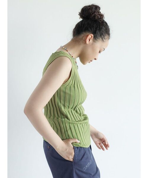 ニット セーター Wide rib sleeveless pullover レディース FIKA. ニット セーター Wide rib sleeveless pullover