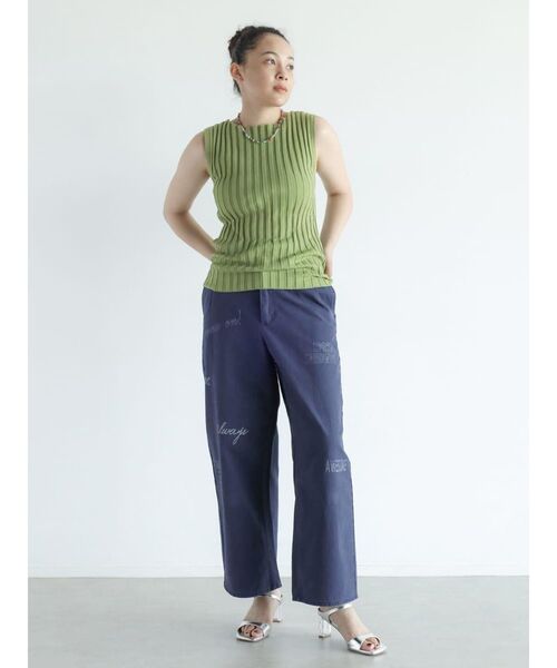 FIKA. ニット セーター Wide rib sleeveless pullover