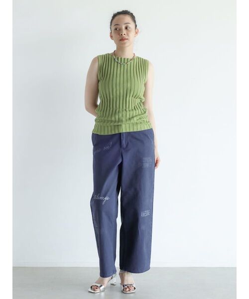 ニット セーター Marine Serre KNIT RIB SLEEVELESS PULLOVER WTK007 レディース セール】Marine Serre KNIT RIB SLEEVELESS PULLOVER WTK007