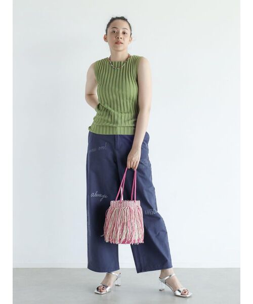 FIKA. ニット セーター Wide rib sleeveless pullover
