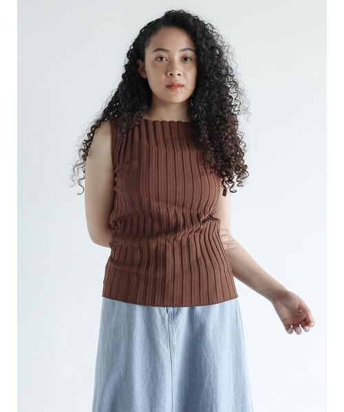 ニット セーター back open printed rib knit レディース URBAN RESEARCH Sonny Label ニット セーター ピグメントア