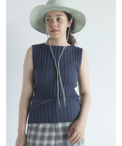 FIKA. ニット セーター Wide rib sleeveless pullover