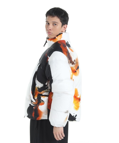 Y-3 ダウンジャケット ダウン AOP PUFFER JACKET メンズ : ZOZOTOWN