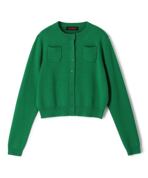 「CABaN」 ニットカーディガン X-SMALL グリーン レディース