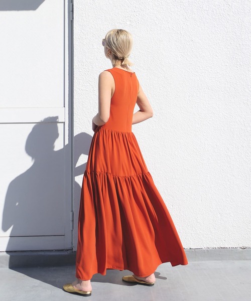 AKTE（アクテ） ノースリーブワンピース FREE ネイビー レディース