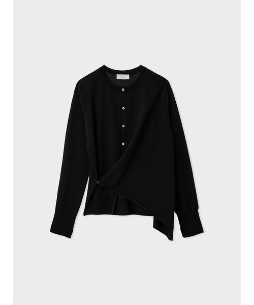 MIESROHE ミースロエ　パターンスクエアニットカーディガン　黒 MIESROHE ミースロエ パターンスクエアニットカーディガン 黒