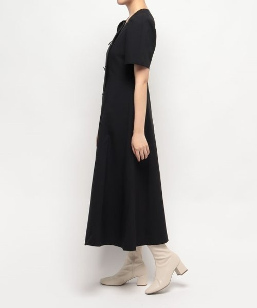「LOULOU WILLOUGHBY」 半袖ワンピース 2 ブラック レディース_画像3