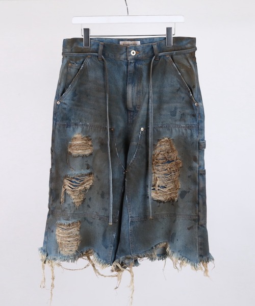 ジーンズ DISCOVERED DOUBLE KNEE DENIM SHORTS メンズ_11