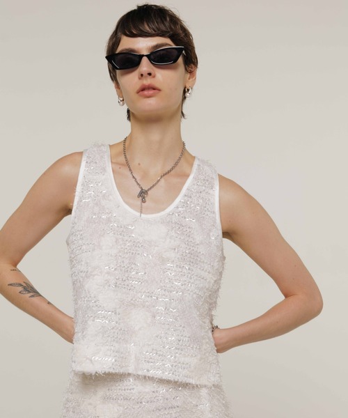 JOSE MOON（ジョゼムーン） ブラウス シャツ LAYERED JACQUARD BLOUSE 