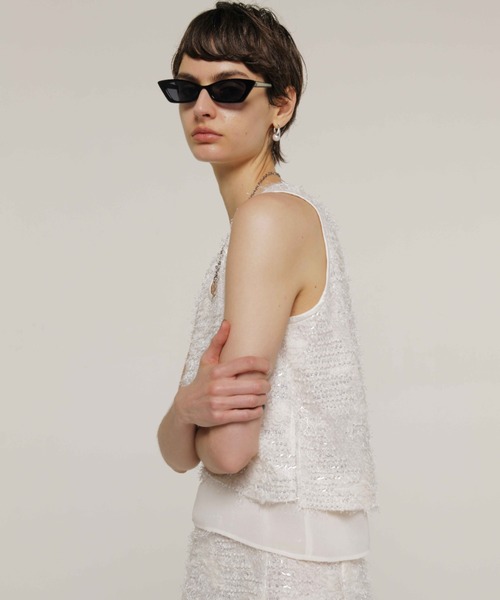 JOSE MOON（ジョゼムーン） ブラウス シャツ LAYERED JACQUARD BLOUSE 