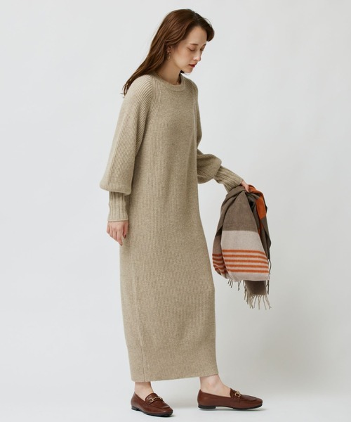 BABYLONE（バビロン） ニットワンピース フリー ライトベージュ