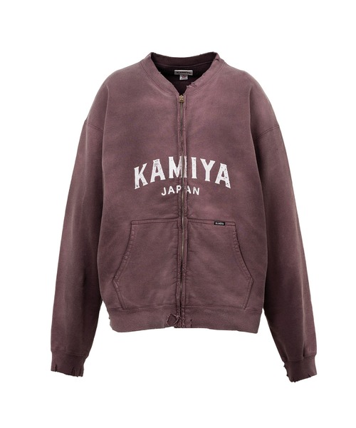 KAMIYA パーカー KAMIYA logo” Distressed Zip Sweat Jacket メンズ