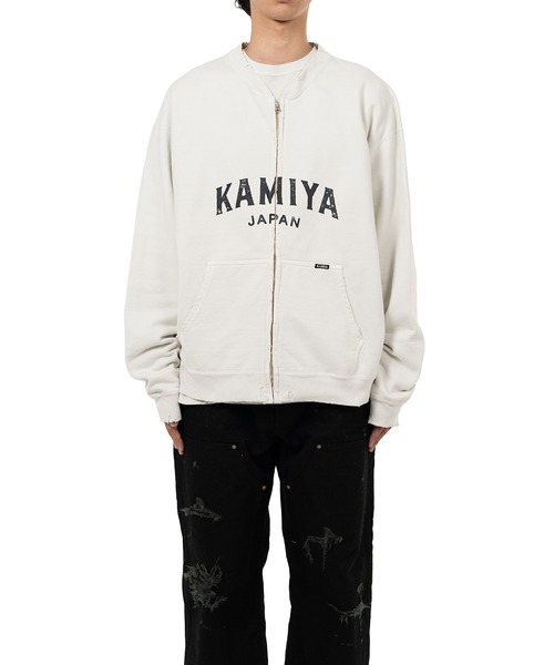 KAMIYA パーカー KAMIYA logo” Distressed Zip Sweat Jacket メンズ
