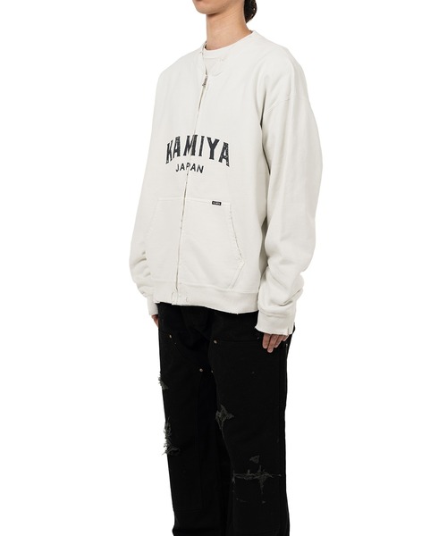 KAMIYA パーカー KAMIYA logo” Distressed Zip Sweat Jacket メンズ