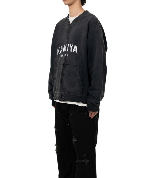 KAMIYA パーカー KAMIYA logo” Distressed Zip Sweat Jacket メンズ