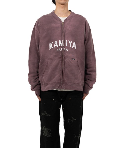 KAMIYA パーカー KAMIYA logo” Distressed Zip Sweat Jacket メンズ