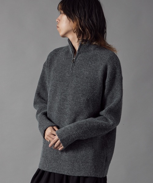 ROOP TOKYO セーター ニット Half-Zip Knit Pullover / ハーフジップ