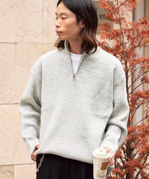 ROOP TOKYO セーター ニット Half-Zip Knit Pullover / ハーフジップ