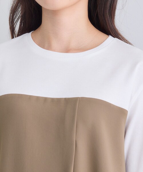 uvカット tシャツ 「セットアップ可能」ビスチェレイヤード風トップス レディースの画像