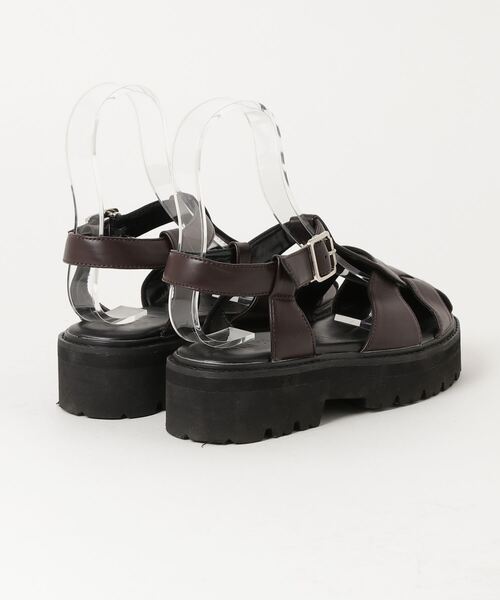 「CITEN」 フラットサンダル L ダークブラウン レディース_画像2