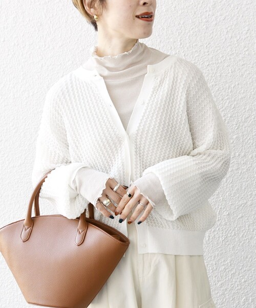 「SHIPS any」 長袖ニット ONE SIZE オフホワイト レディース_画像6