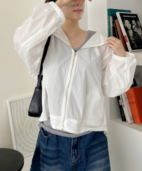 「COCOMOMO」 マウンテンパーカー L ホワイト レディース_画像8