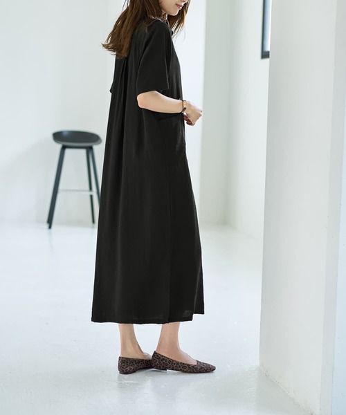 STYLE DELI（スタイルデリ） ワンピース 半袖 薄手でシックなしなやか