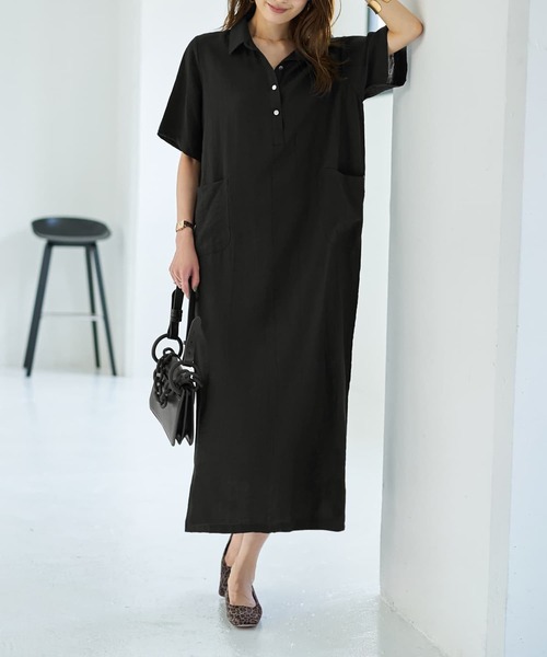 おまとめ専用商品【STYLE DELI】ブラウスブワンピース STYLE DELI（スタイルデリ） ワンピース 薄手でシックなしなやか5分袖
