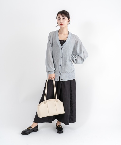 ショルダーバッグ バッグ 「ADD CULUMN/アドカラム」ヴィーガンレザー ボストントートバッグ PUFF CLASP BOSTON M