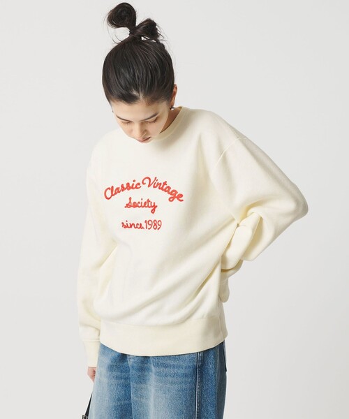 BEAUTY&YOUTH　ロゴ クルーネック ニットプルオーバー BEAUTY＆YOUTH UNITED ARROWS ニット セーター ロゴクルーネック