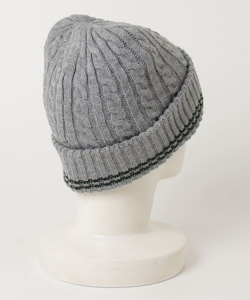 RLX ニット帽 ニットキャップ コントラストストライプ リブニット