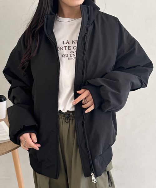 CLEA ブルゾン アウター オーバーサイズスタンドカラーブルゾン